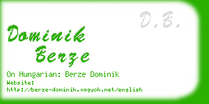 dominik berze business card